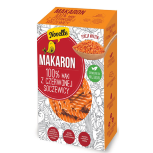 makaron 100% mąki z czerwonej soczewicy