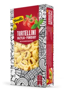 Tortellini bazylia z pomidorami