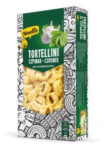 tortellini czosnek ze szpinakiem